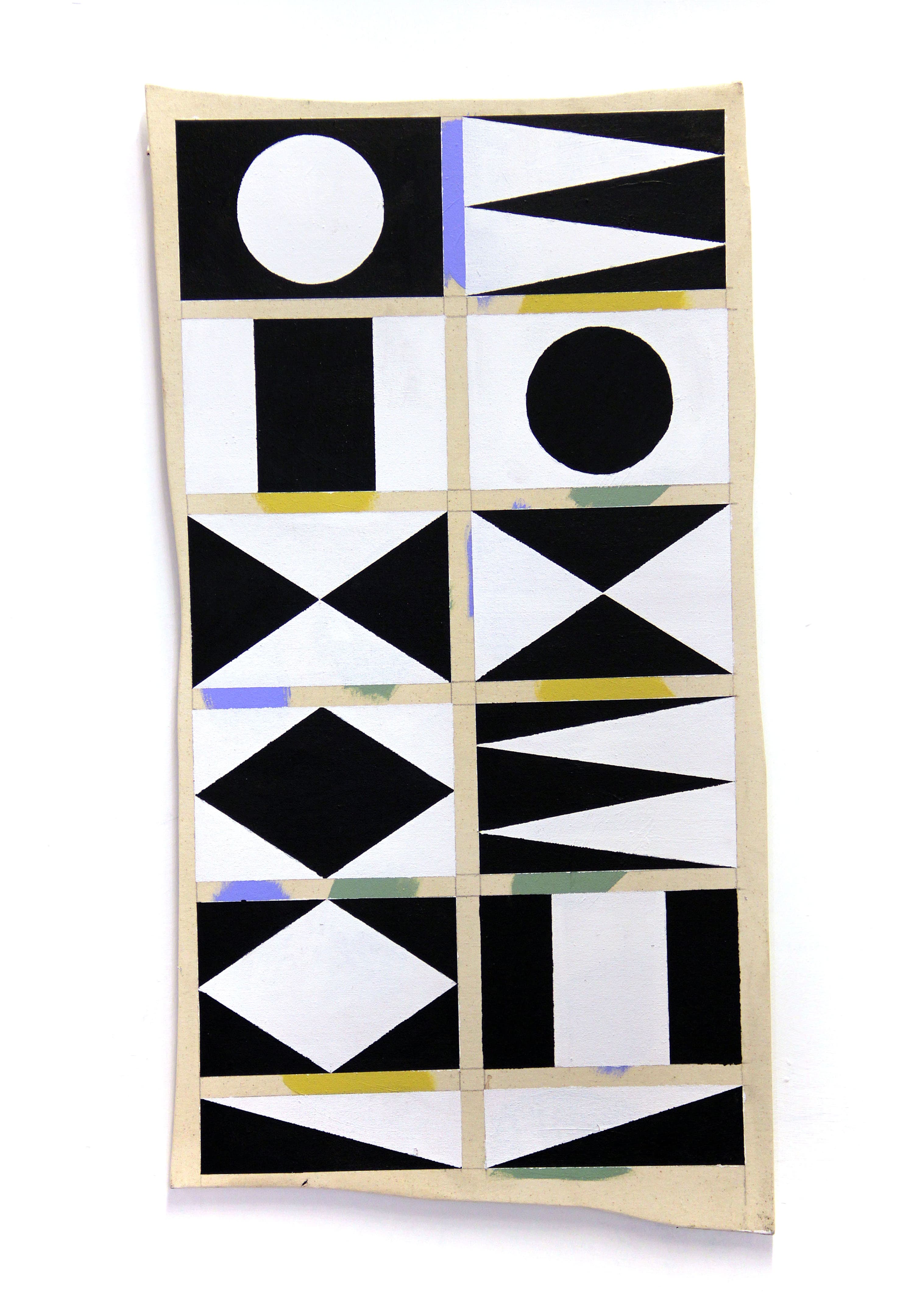 Modular odd shaped abstract painting